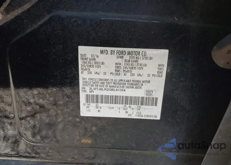 2016 Lincoln Mkx Reserve z USA, uszkodzony, nr VIN 2LMTJ8LR2GBL61354